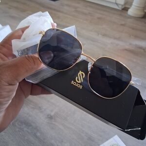 Gold and Black Men's Sunglasses